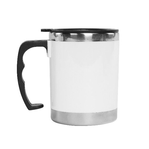 S-LINK SL-TM1978 Kulplu Paslanmaz Çelik Beyaz Termos Kupa 330 Ml