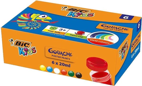 Bic 947714 20 ml 6 lı Guaj Boya