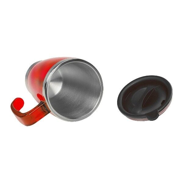 S-LINK SL-1981 Kulplu Paslanmaz Çelik Kırmızı Termos Kupa 415 Ml