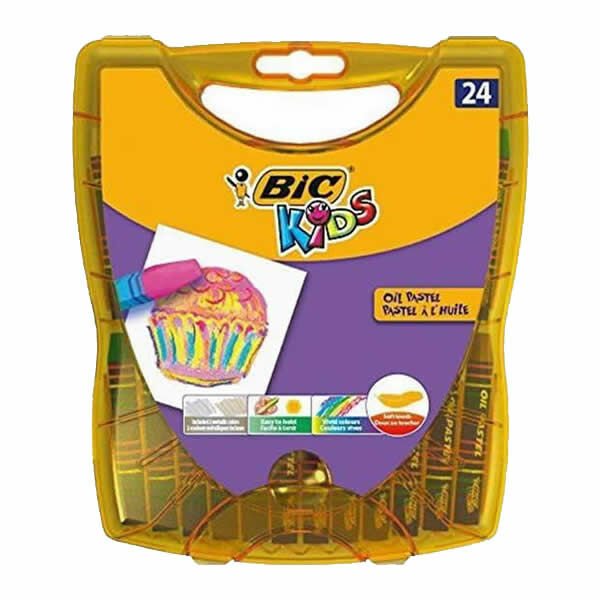 BİC 940759 24 LÜ SERT PLASTİK KUTULU YAĞLI PASTEL BOYA