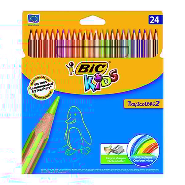 Bic 9375183 24 lü Tropicolor Kuru Boya Kalemi