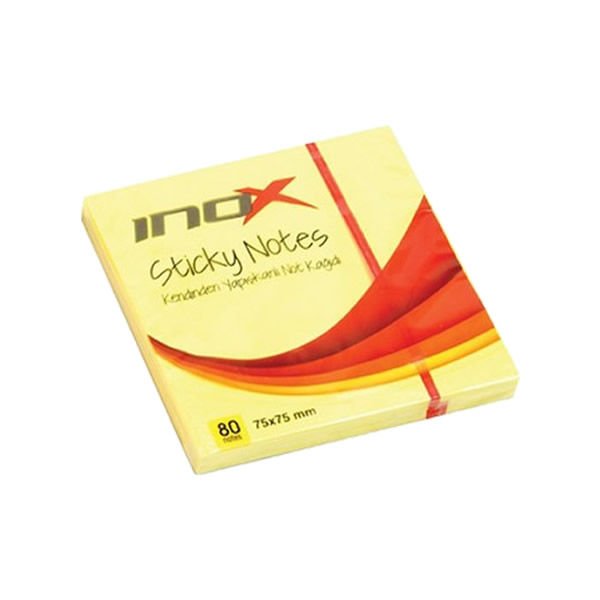 Inox 2304 75x75 80 Yaprak Fosforlu Sarı Not Kağıdı