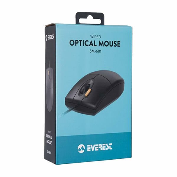 EVEREST SM-601U SİYAH USB OPTİK MOUSE