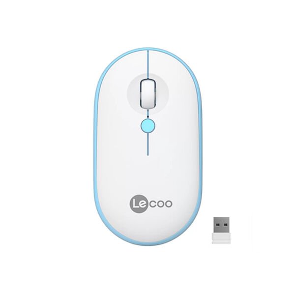 LENOVO LECOO WS212 BEYAZ-MAVİ KABLOSUZ 1600DPI 4 TUŞLU OPTİK MOUSE