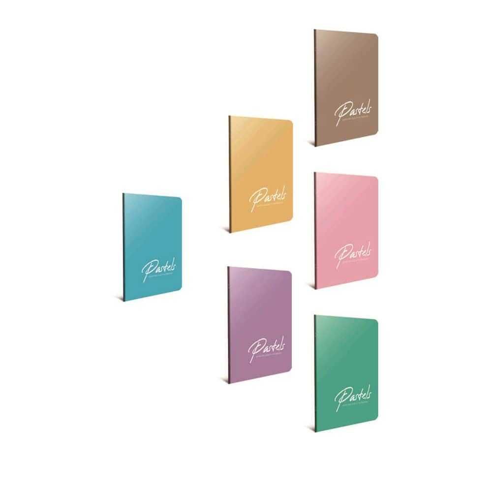 GIPTA PASTELS A6 80 YAPRAK ÇİZGİLİ TEL DİKİŞLİ PLASTİK KAPAKLI DEFTER