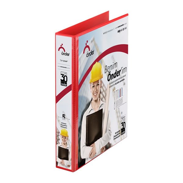 Önder 2012-2 4 Halkalı 2 cm Kırmızı Firma Klasörü