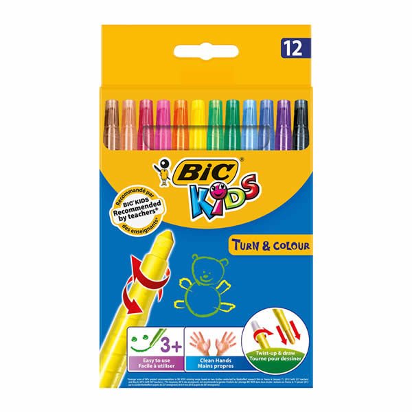 Bic 8805082 Kids 12 li Çevirmeli Pastel Boya