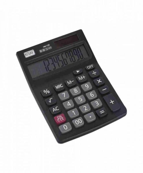 Kraf HM-125 12 Haneli Masaüstü Hesap Makinesi