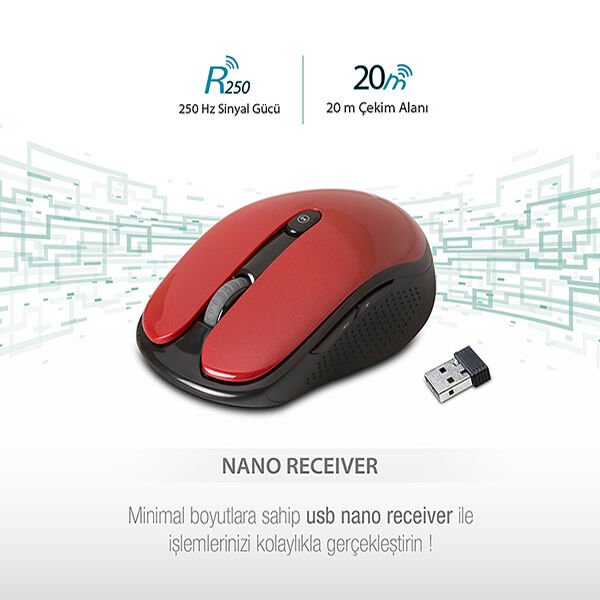EVEREST SM-250 BORDO USB MULTİMEDYA FONKSİYON TUŞLU MOUSE