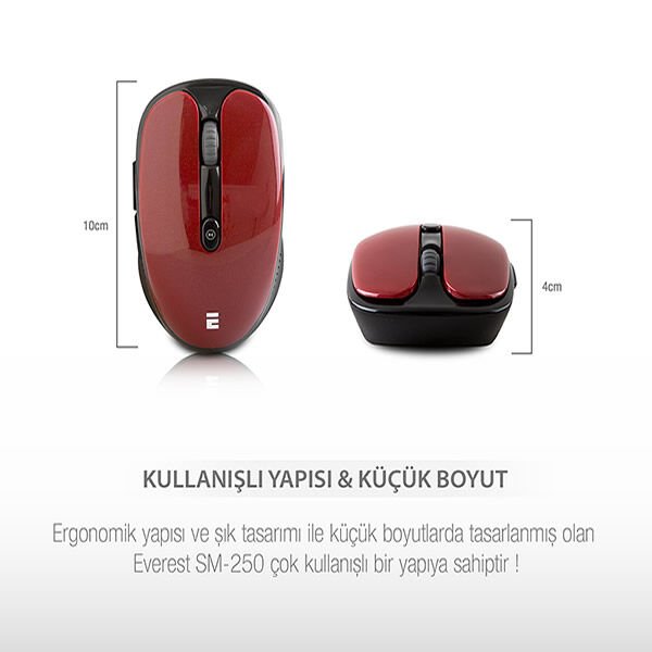 EVEREST SM-250 BORDO USB MULTİMEDYA FONKSİYON TUŞLU MOUSE