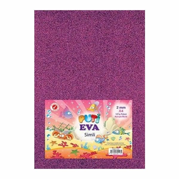 Puti 1178 50x70 cm 10 lu Karışık Renk Simli Eva