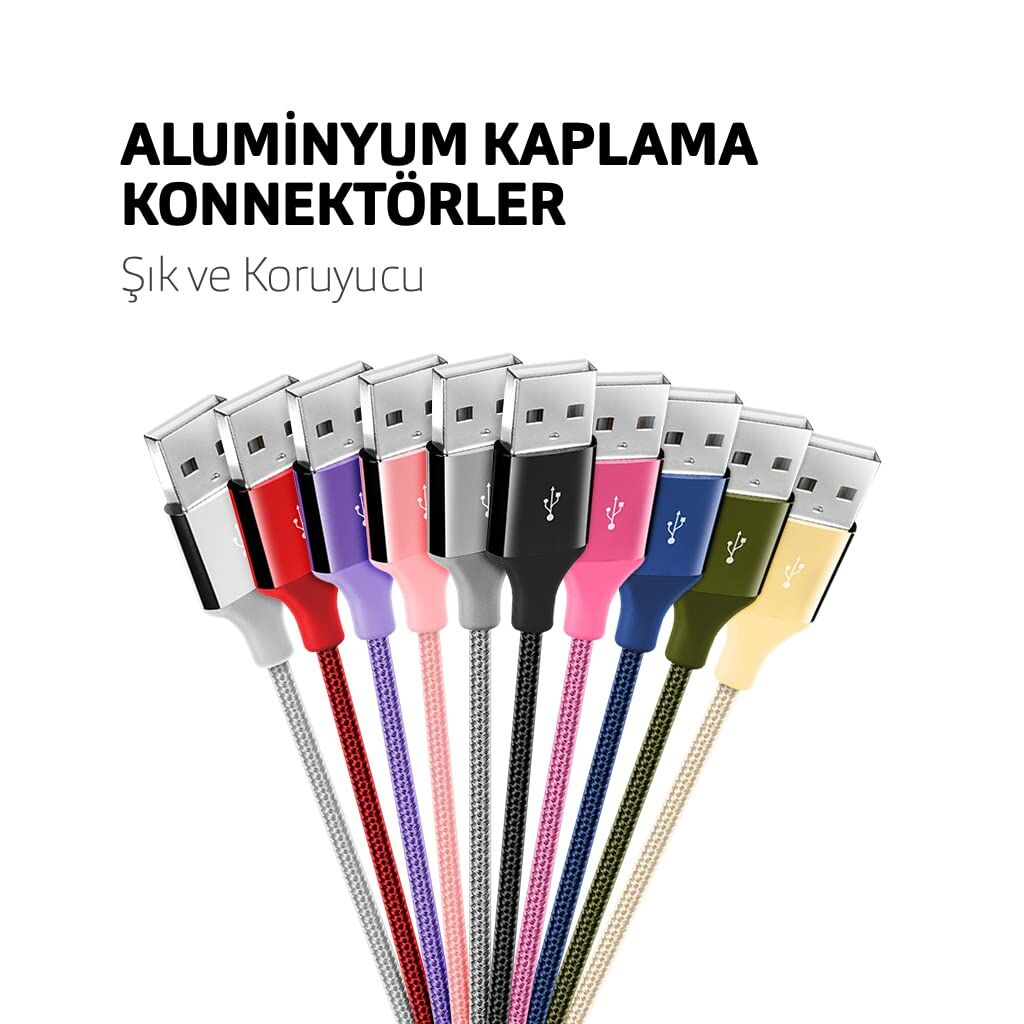 TTEC 2DK16HY ALUMİCABLE HAKİ YEŞİLİ İPHONE ŞARJ KABLOSU