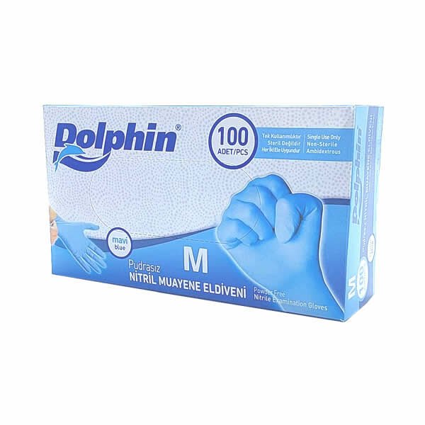 DOLPHİN NİTRİL M PUDRASIZ 100 LÜ MUAYENE ELDİVENİ