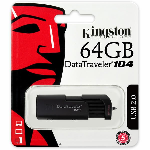 KİNGSTON DT104 64 GB DATA TRAVELER USB 2.0 FLASH BELLEK
