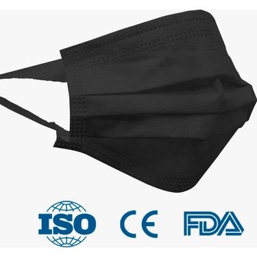 CENERMED 50 Lİ TEK KULLANIMLIK GUARD 4 SİYAH CERRAHİ MASKE