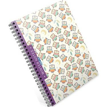 GIPTA WİNTER A4 100 YAPRAK ÇİZGİLİ SPİRALLİ PLASTİK KAPAKLI DEFTER