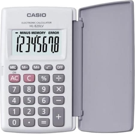Casio HL-820LV-WE 8 Haneli Beyaz Hesap Makinesi