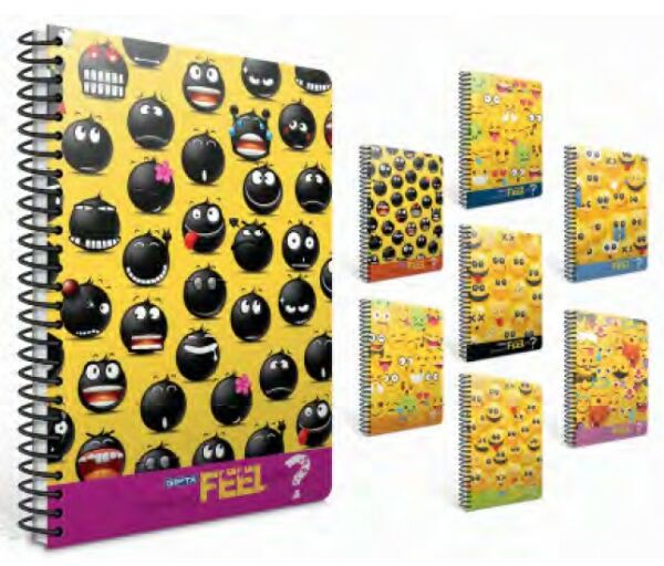 Gıpta Feel A4 100 Yaprak Çizgili Spiralli Pp Kapaklı Defter