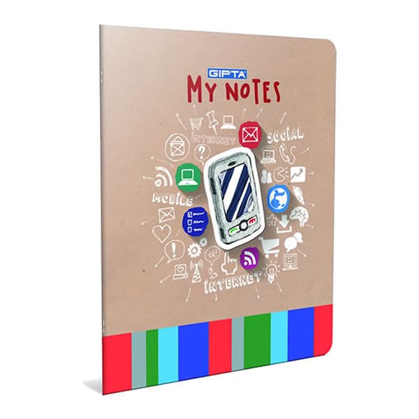 Gıpta X Notes A4 100 Yaprak Çizgili Tel Dikişli Plastik Kapaklı Defter