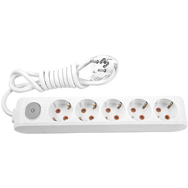 Viko 90117502 Multi-Let 2 mt 5 li Anahtarlı Kablolu Priz