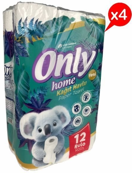 Only 12 li 2 Katlı 4 Paket Home Havlu Kağıt