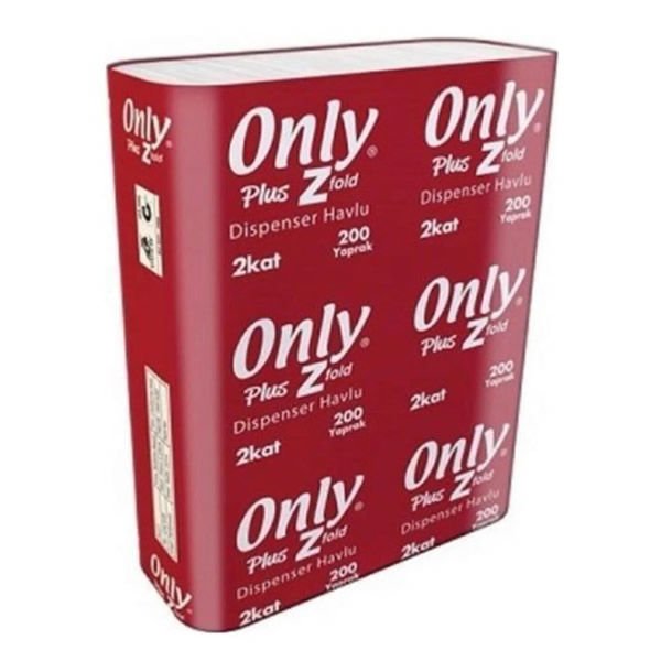 ONLY PLUS Z KAT 200 LÜ 1 KOLİ=12 PAKET DİSPENSER KAĞIT HAVLU