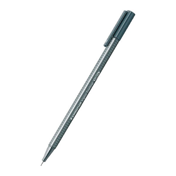 Staedtler 334-8 0,3 mm Triplus Koyu Gri Üçgen Fineliner Kalem