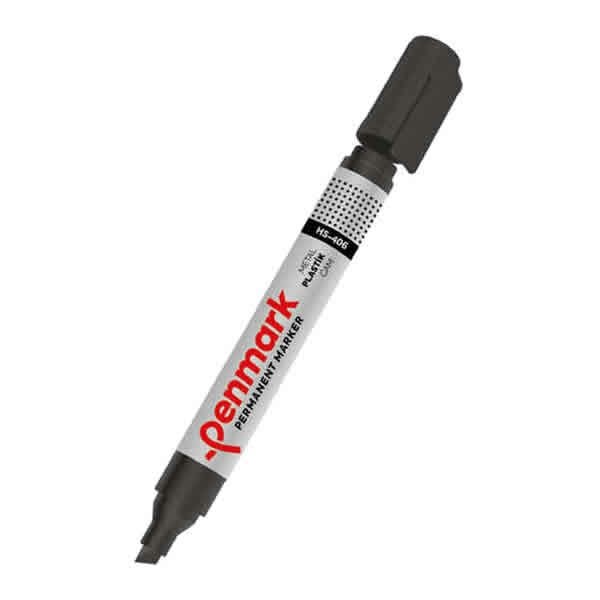 Penmark HS406-01 Kesik Uçlu Siyah Markör Kalem