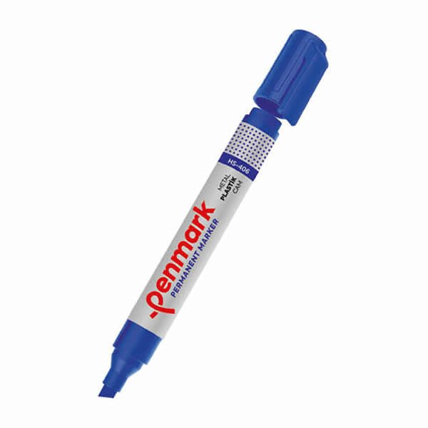 Penmark HS406-02 Kesik Uçlu Mavi Markör Kalem