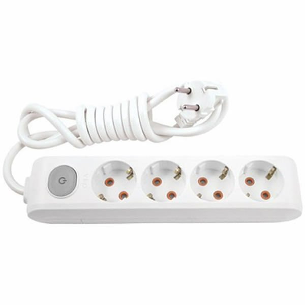 Viko 90117403 Multi-Let 3 mt 4 lü Anahtarlı Kablolu Priz