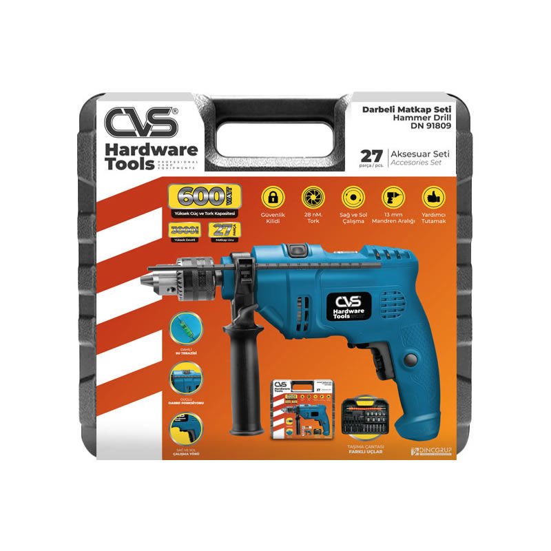 CVS DN-91809 27 PARÇA DARBELİ MATKAP