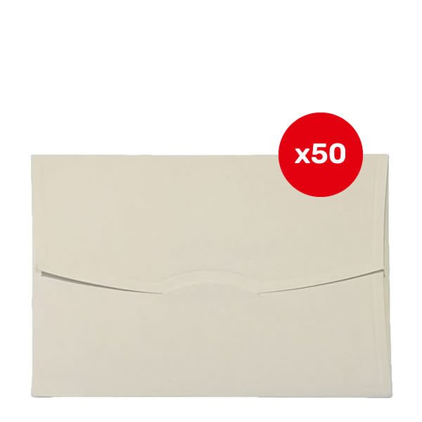 Oyal 08442 135x195 250 gr 50 li Koyu Beyaz Saten Kart Zarf