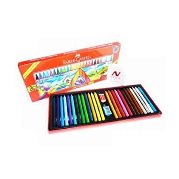 Faber-Castell 25 li Wax Crayon Silinebilir Mum Pastel Boya