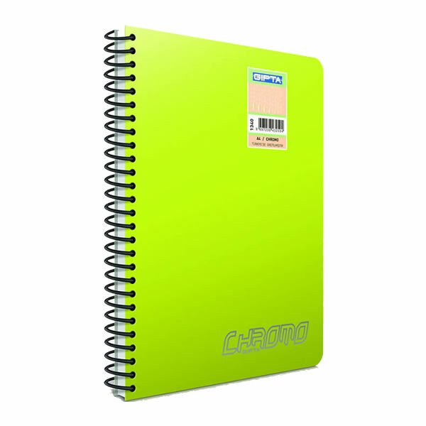 Gıpta Chromo A5 100 Yaprak Çizgili Spiralli Defter