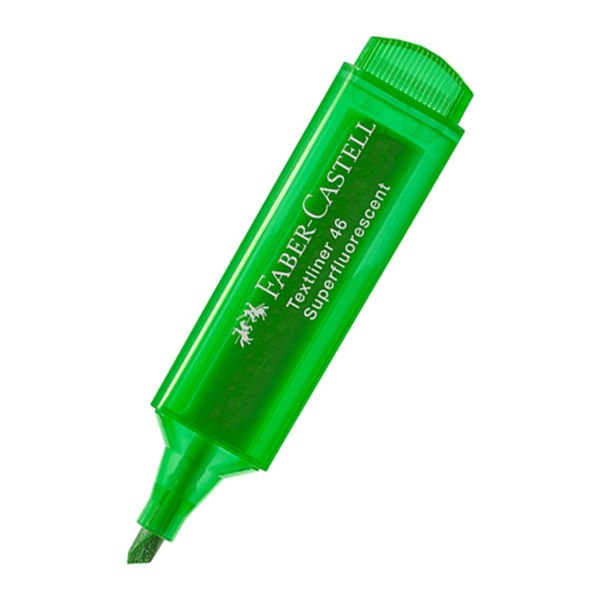 Faber Castell 1546 Şeffaf Gövdeli Yeşil Fosforlu Kalem