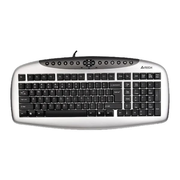 A4 Tech KB21 Gümüş & Siyah Q Türkçe Usb Kablolu Klavye