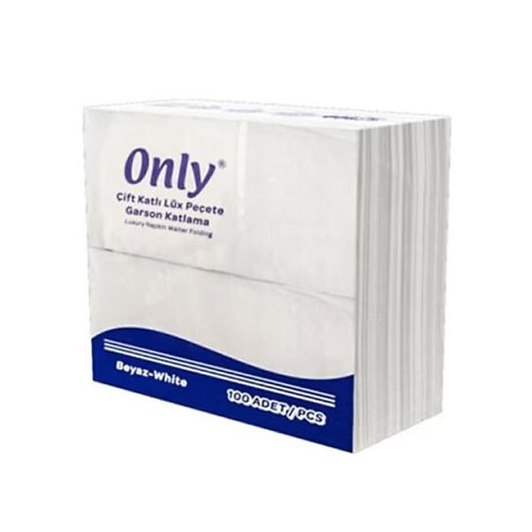 ONLY 33X31 1 KOLİ=12 PAKET 100 YAPRAK KENAR BORDÜRLÜ PEÇETE
