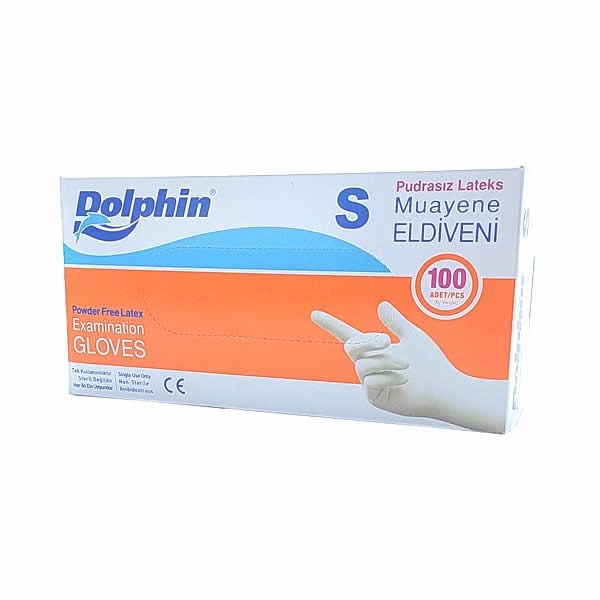 Dolphin Latex S Pudrasız 100 lü Muayene Eldiveni
