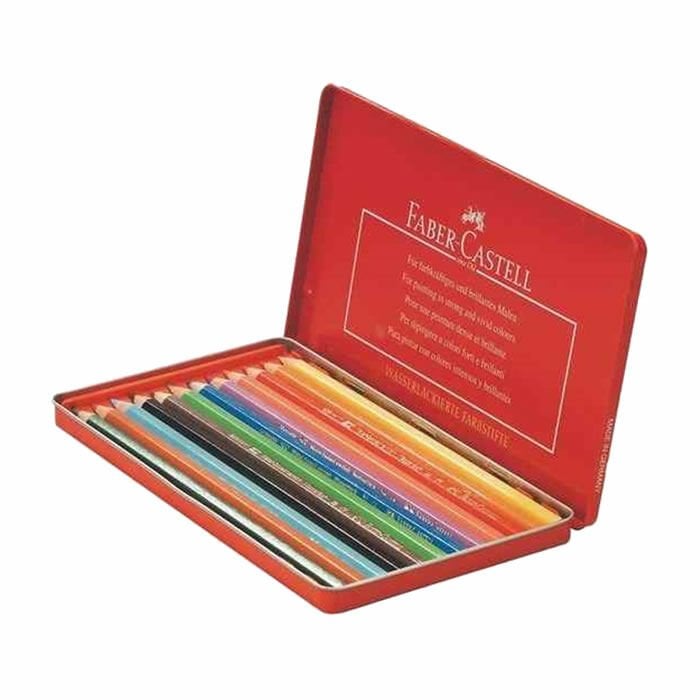 Faber Castell 12 li Metal Kutu Boya Kalemi