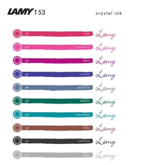 LAMY T53 KRİSTAL 30 ML RHODONİTE MÜREKKEP