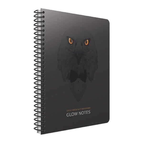 Gıpta Glow Notes A4 80 Yaprak Kareli Spiralli Karton Kapaklı Defter