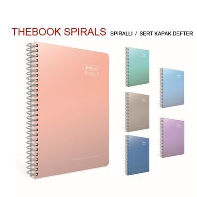 Gıpta Thebook 17x24 100 Yaprak Kareli Spiralli Sert Kapaklı Defter