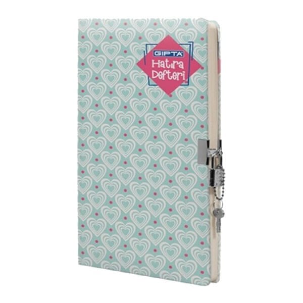 Gıpta Hatıra 17x24 120 Yaprak Kilitli İp Dikişli Sert Kapaklı Defter