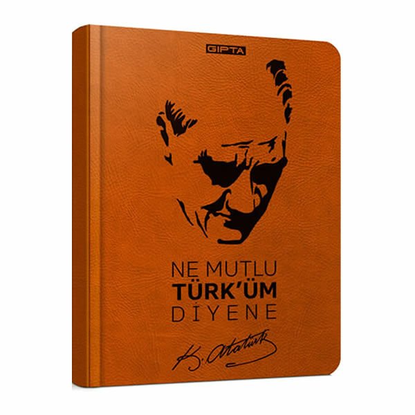 Gıpta Atatürk 13x21 120 Yaprak Çizgili İplik Dikişli Sert Kapaklı Defter