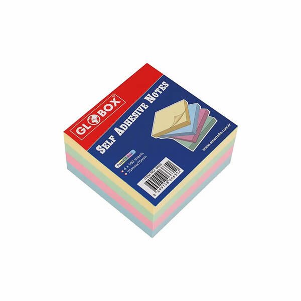 Globox 6635 75x75 400 Yaprak Neon Renk Yapışkanlı Not Kağıdı