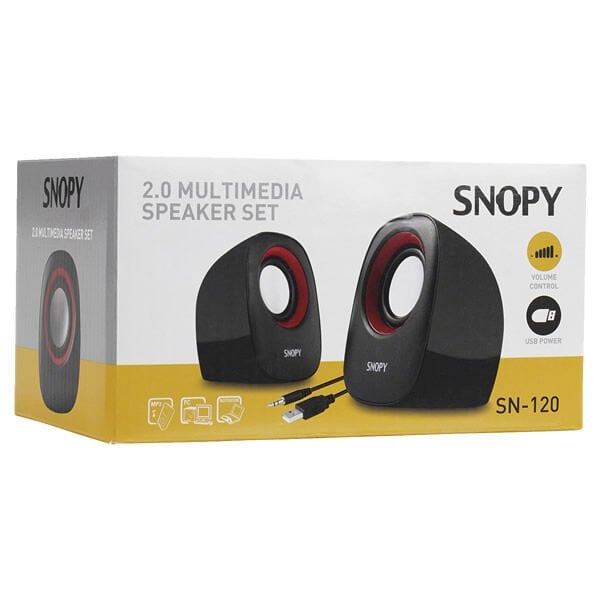 Snopy SN-120 Siyah-Kırmızı Usb Speaker