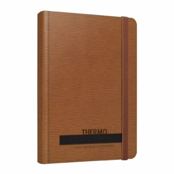 Gıpta Thermo 13x24 120 Yaprak Kareli İplik Dikişli Deri Kapaklı Defter