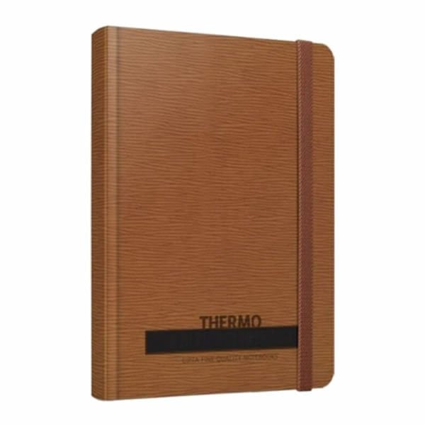 Gıpta Thermo 13x24 120 Yaprak Kareli İplik Dikişli Deri Kapaklı Defter