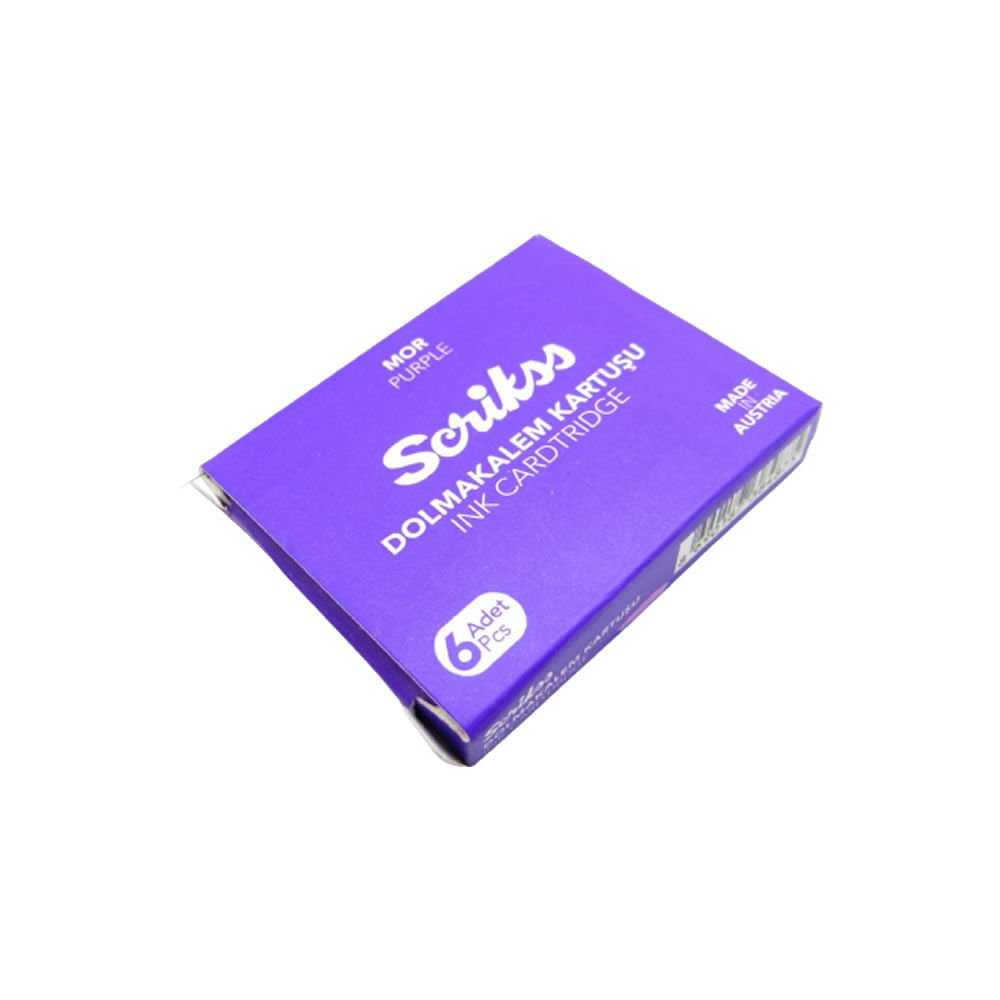 Scrikss 6 lı Mor Dolma Kalem Kartuşu