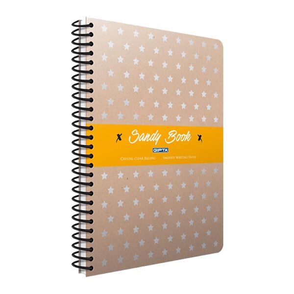 Gıpta Sandy Book A4 80 Yaprak Kareli Spiralli Karton Kapaklı Defter